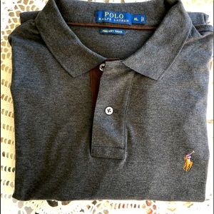 Polo Ralph Lauren Long Sleeve Charcoal Polo Shirt